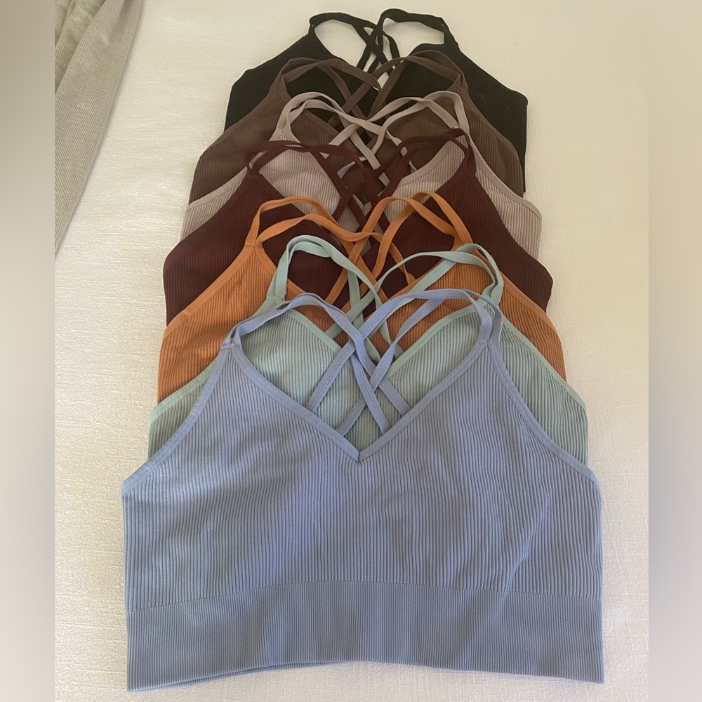 Aerie Strappy Ribbed 7 Bralette Set